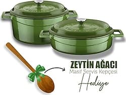 Lava Yuvarlak 5 Parça Derin Sığ Döküm Tencere Seti ürün görseli