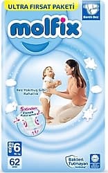 Molfix 6 Numara Extra Large 62'li Bebek Bezi ürün görseli