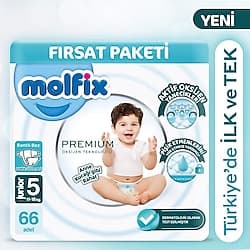 Molfix Premium 5 Numara Junior 66'lı Bebek Bezi ürün görseli