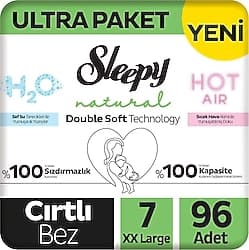 Sleepy Natural Double Soft 7 Numara XX Large 48'li 2 Adet Bebek Bezi ürün görseli
