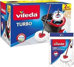 Vileda Turbo Pedallı Temizlik Seti + Üçgen Mikrofiber Yedek Paspas ürün görseli