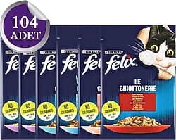 Felix Karışık 85 gr 104'lü Yetişkin Kedi Yaş Maması ürün görseli