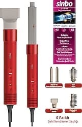 Sinbo SHD-1760 5in1 Kırmızı Saç Şekillendirme Seti ürün görseli