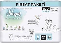 Sleepy Bio Natural 3 Numara Midi 42'li Bebek Bezi ürün görseli