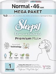 Sleepy Bio Natural Premium Plus 1 Normal 46'lı Hijyenik Ped ürün görseli