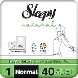 Sleepy Natural Ultra Hassas Normal Günlük Ped 40'lı ürün görseli