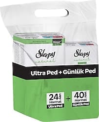 Sleepy Natural Ultra Normal 24'lü + Günlük Uzun 40'lı Hijyenik Ped ürün görseli
