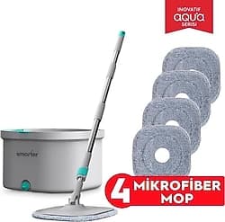Smarter Aqua Master Otomatik Temizlik Seti + 4 Adet Yedek Mop ürün görseli